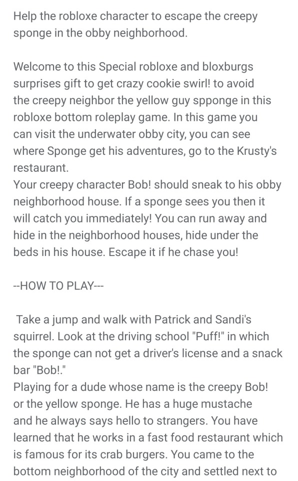 Creepy Spongebob Tumblr - escapa de patricio estrella bob esponja en roblox roblox