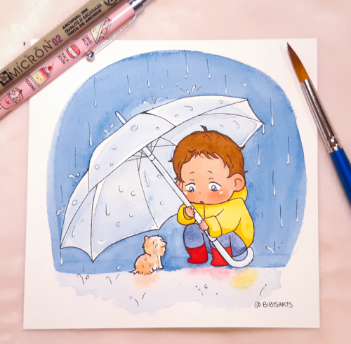 bibisarts:Inktober #3 Rainy Day