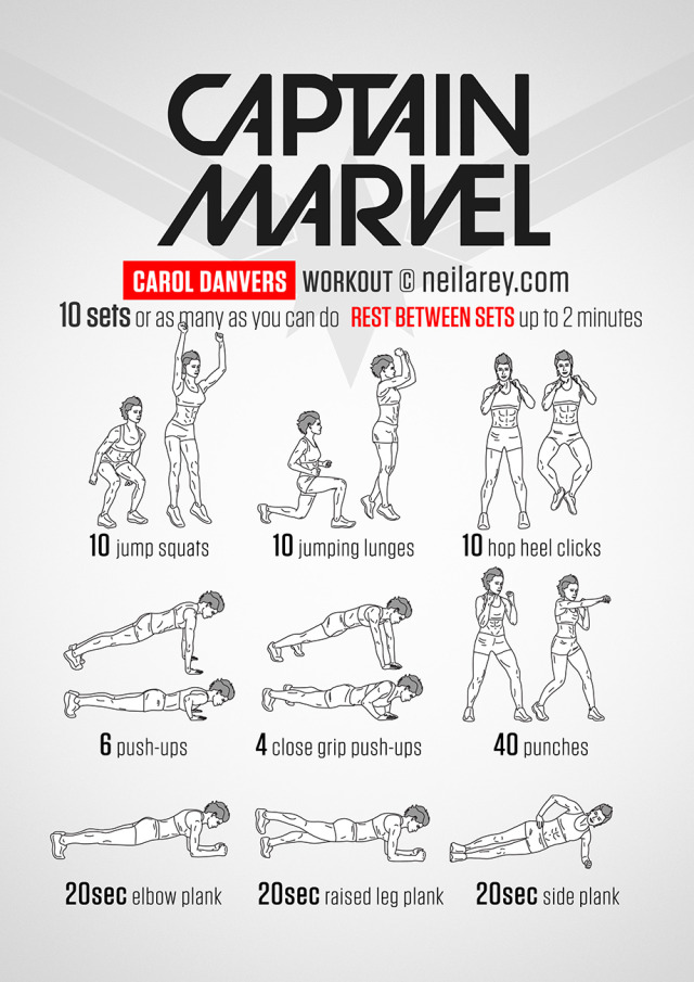 superhero fitspo (Avenger workouts from The NR Project)