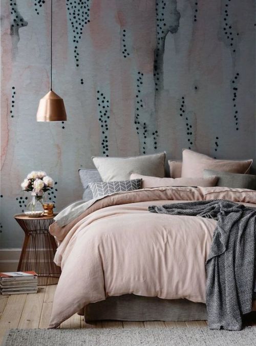 Gray Pink Bedroom Tumblr