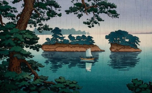 wonderlartcafe:Tsuchiya Koitsu, Spring rain at Matsushima