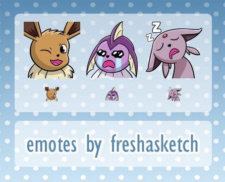 some pokemon emotes I really enjoyed making :)