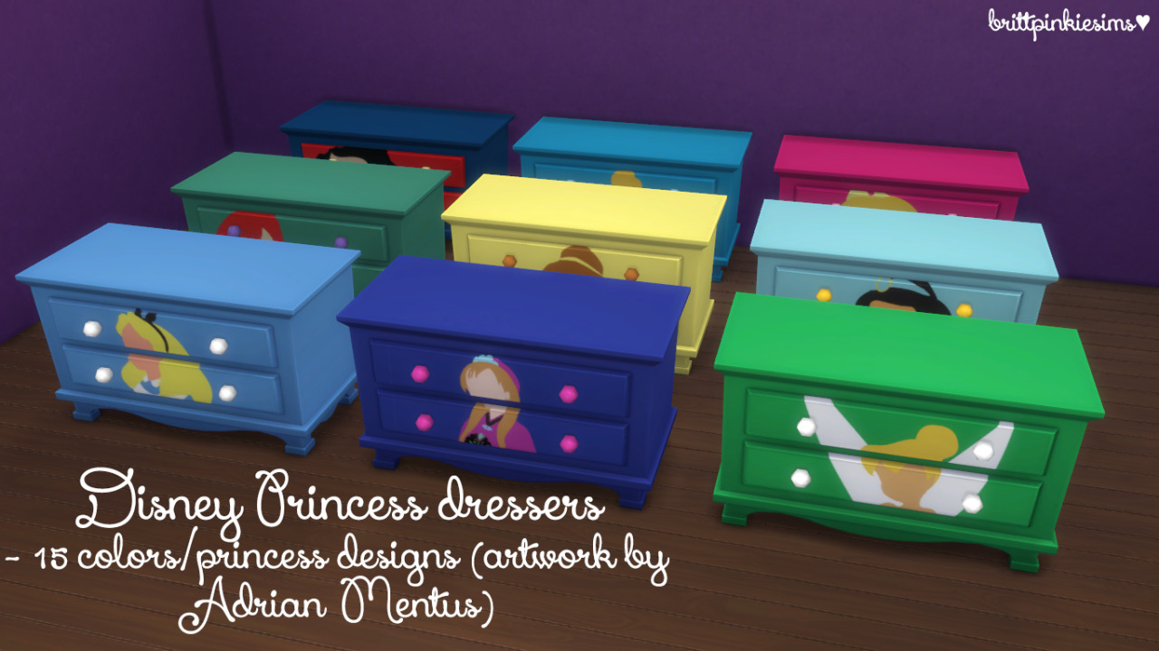 Brittpinkiesims The Sims 4 Disney Princess Bedroom Set 2 0