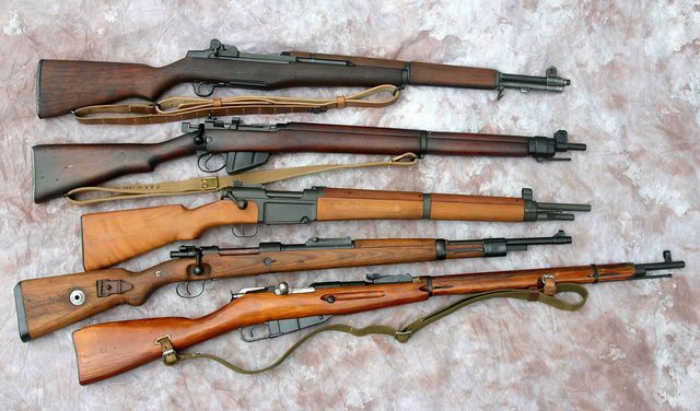 Gun-Gallery — M1 Garand - .30-06 Lee-Enfield No.4 MkI - .303...