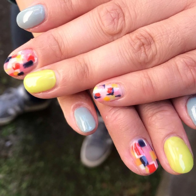 Tamarivernail 先日の たまリバ 一応ピンクを押し出したネイル