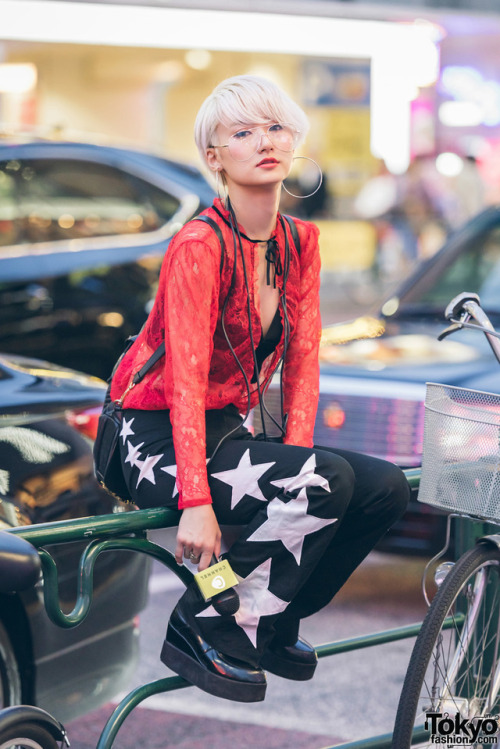 tokyo-fashion:Japanese model and DJ Yuri Nakagawa on the street...