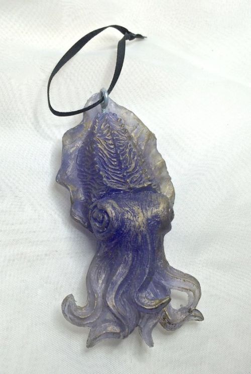 a-lilac-gray-sea:glow in the dark cuttlefish ornament by...