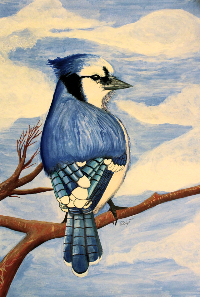 Original Bird Oil Painting Blue Jay, Canvas Painting, Oil On Canvas Pa –  georgemillerart