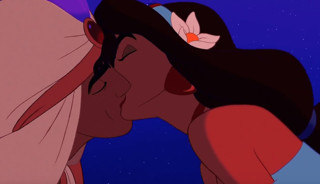 Prinzessin Jasmine und Jafar küssen sich