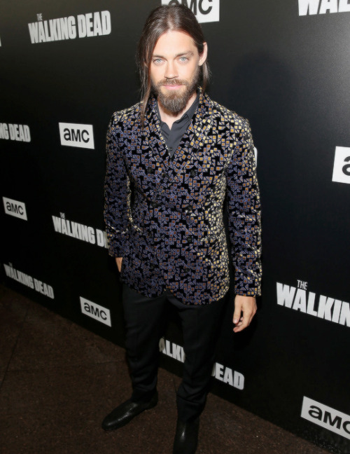 dailytwdcast:Tom Payne attends The Walking Dead Premiere and...