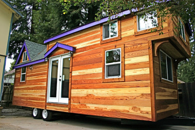 Love this Molecule Tiny Home on wheelsit has stairs!