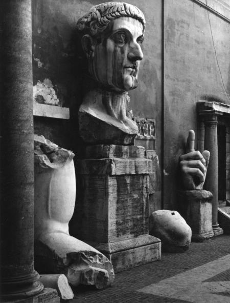 mortisia:Fragments of the colossal statue of Constantine the...