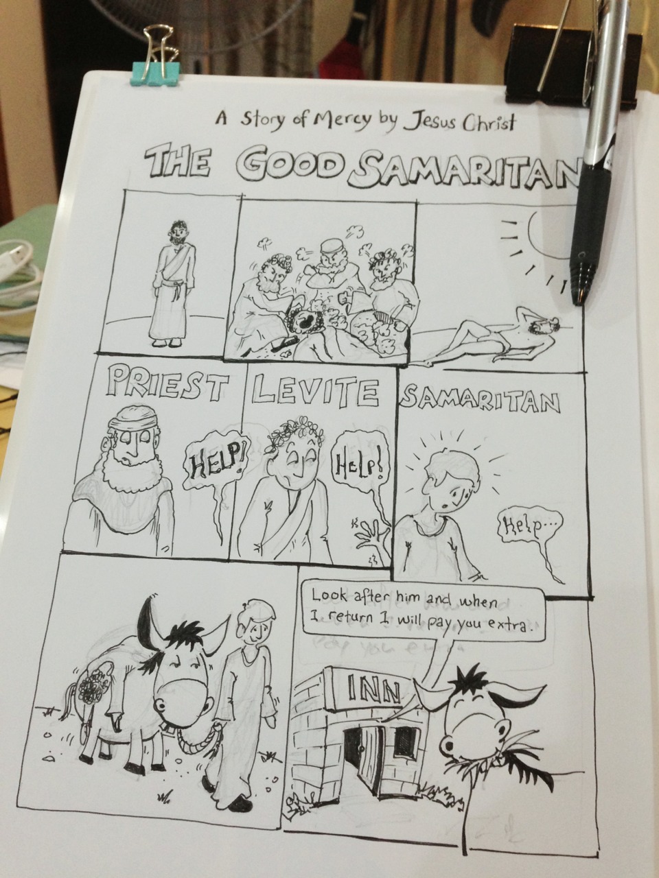 ‘The Good Samaritan’ Coloring Comics Strip...