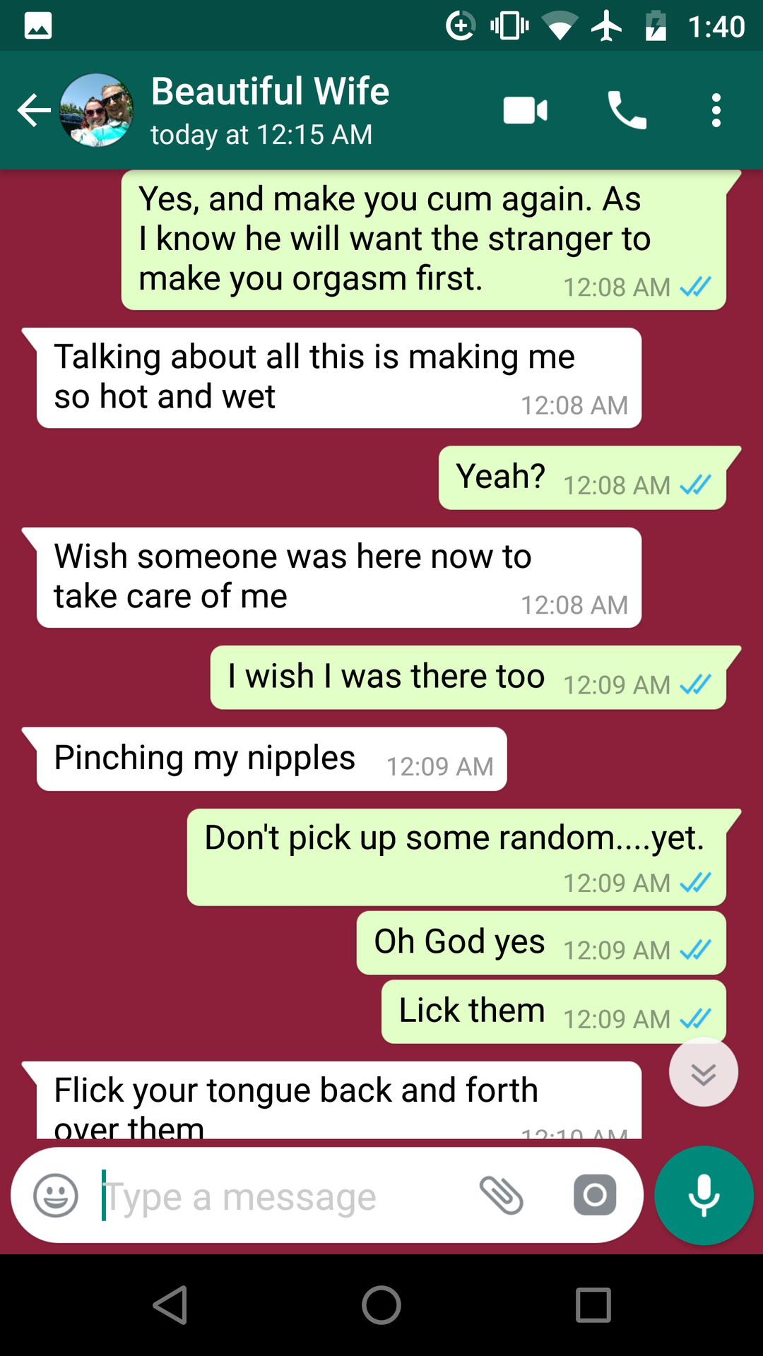 hotwife text message