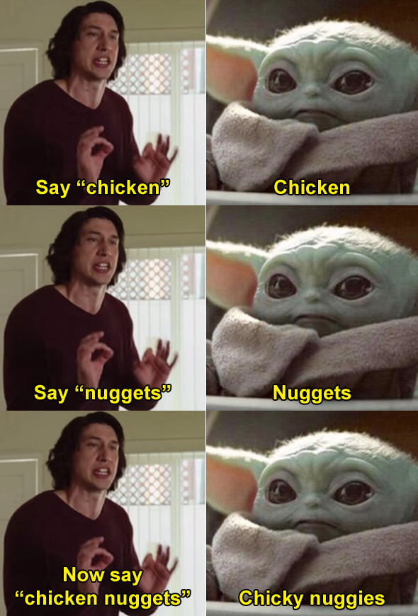 Chicky Nuggies Baby Yoda Meme Chicken Nuggets Meme Wall