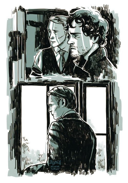 mlysza:Some sketches from yesterday of scenes where Hannibal...