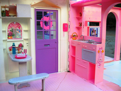 vintage barbie folding house