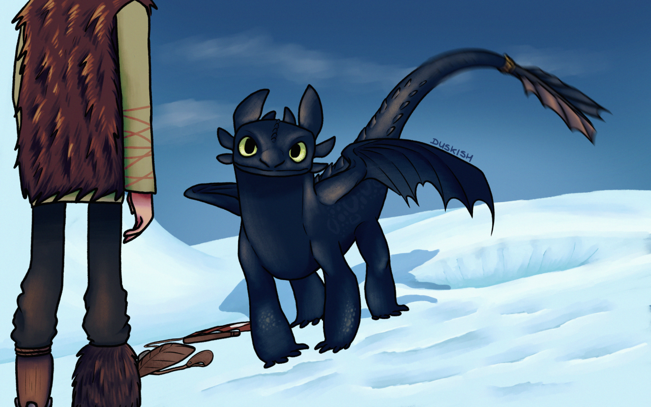 Here’s Toothless’ and the Light Fury’s baby Night...