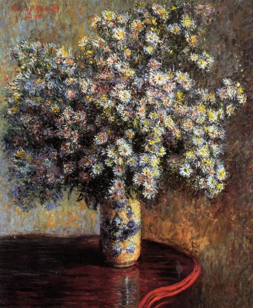 artist-monet:Asters, Claude Monet