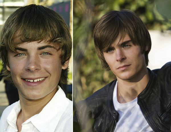 On the left, a picture of 17-year-old Zac Efron...