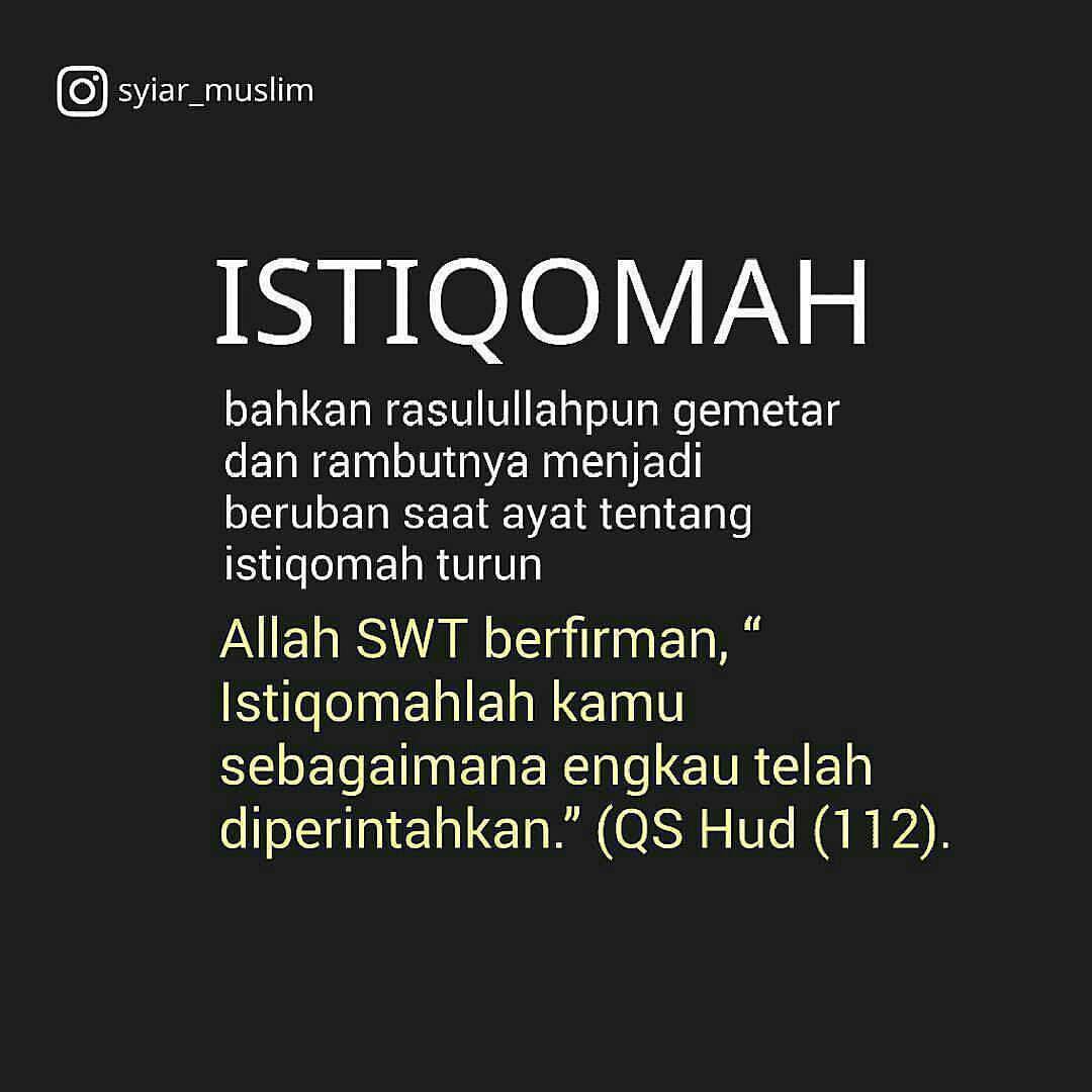 Diam Dan Berproses Lah Allah Swt Berfirman Istiqomahlah Kamu