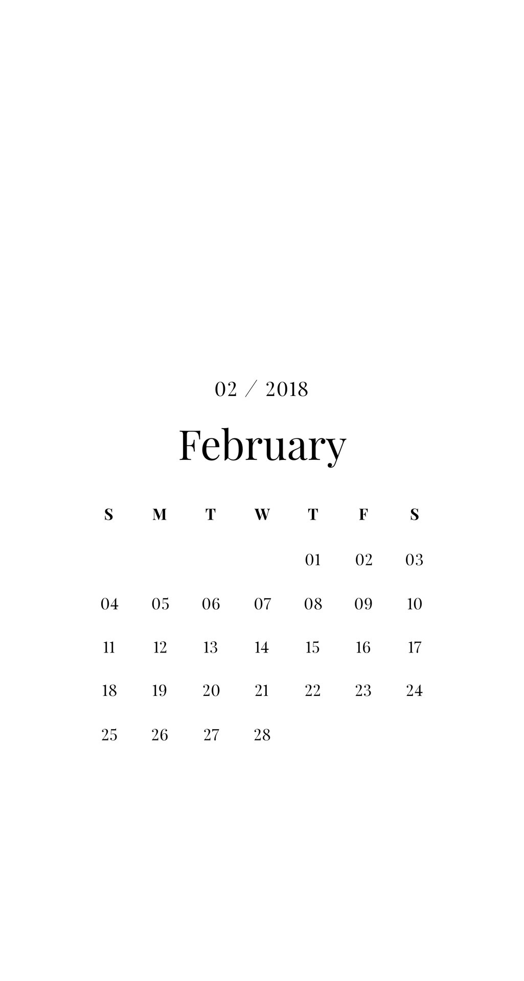 Emma S Studyblr February Minimalist Serif Phone Wallpapers Here