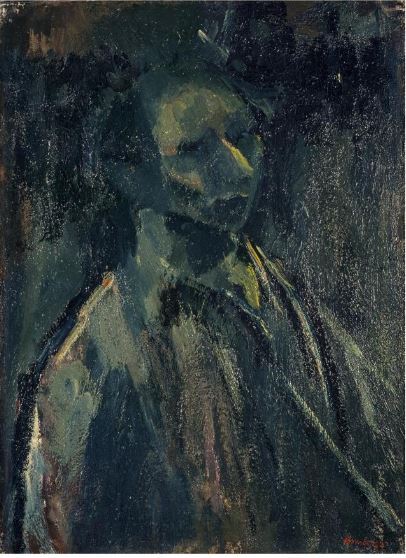 David Bomberg, self-portrait, 1937This dark, brooding...