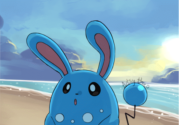 Azumarill sees a friend! (finished version of this)