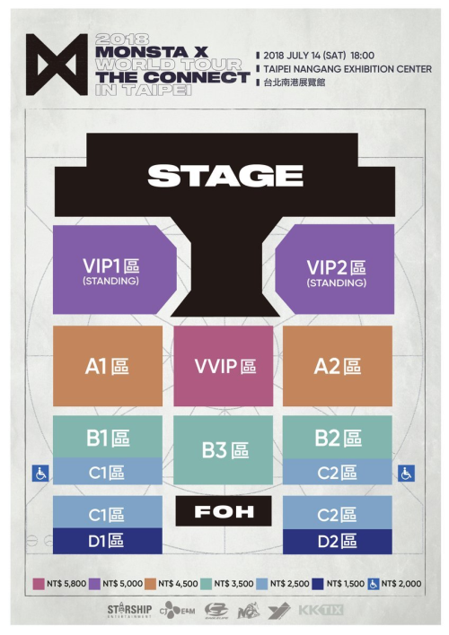 Monsta X Microsoft Theater Seating Chart