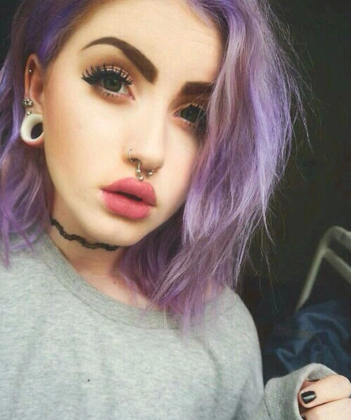 violet hair on Tumblr