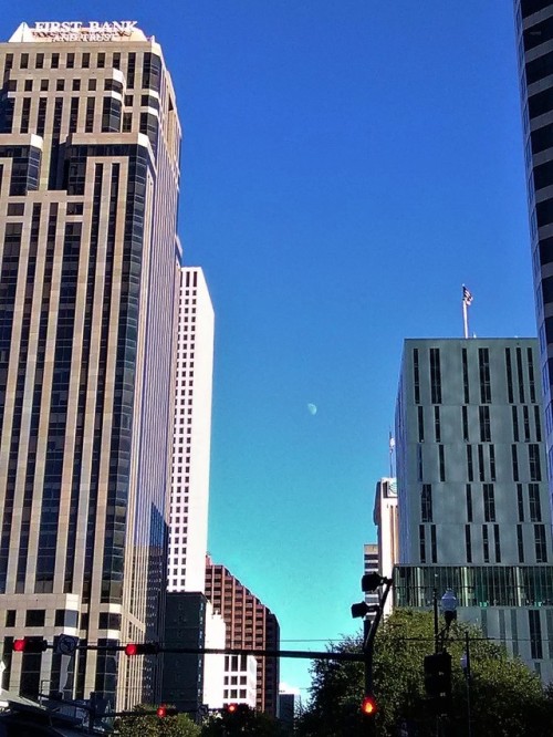 Greeted by the Moon leaving work.