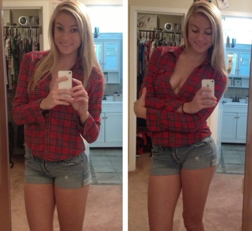 hotgirlsintightshorts:Flannel selfieFor Source and more of...