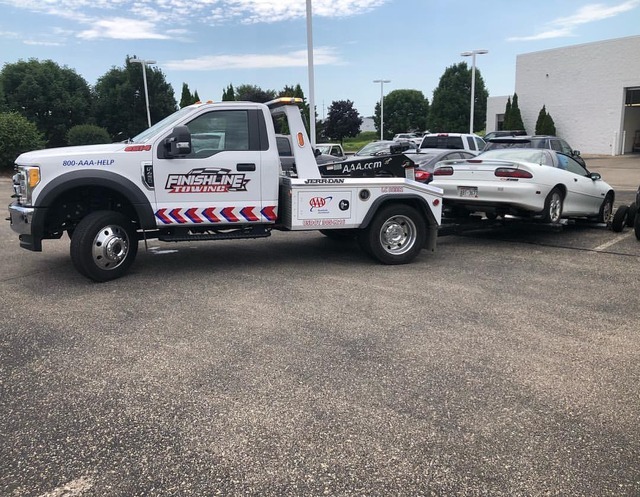 FINISH LINE TOWING — Requested wheel lift and dollies, no problem