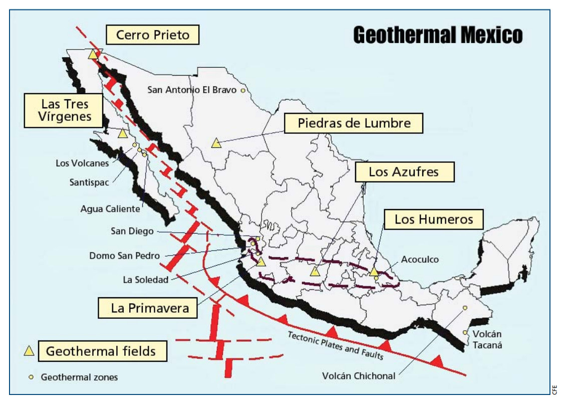 Science, Technology, Engineering & Math — Geothermal zones in Mexico ...