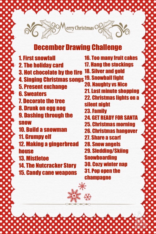 christmas drawing challenge | Tumblr