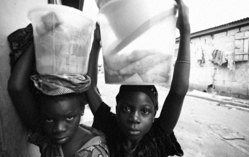 young “street hawkers” in Lagos, Nigeria