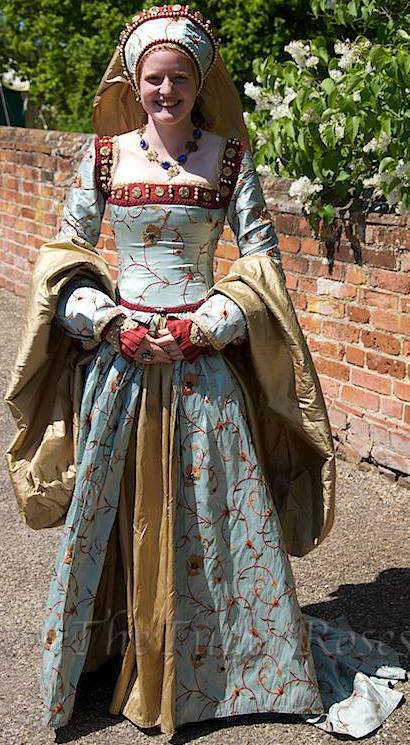 Blue/Floral Tudor Gown | Tudor Costume