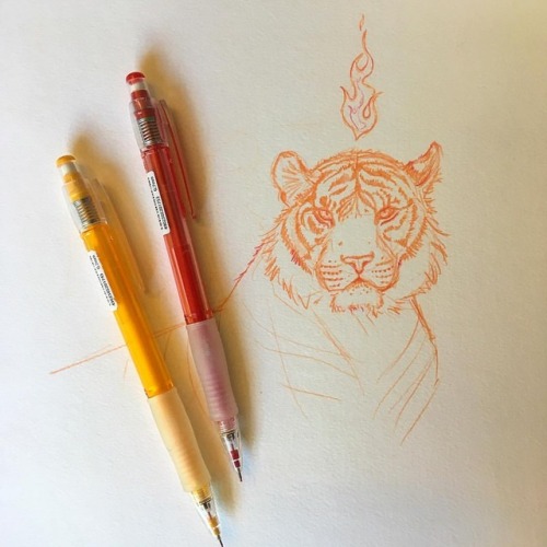 Doodling angry tigers in the sketchbook. I’ve been on the...