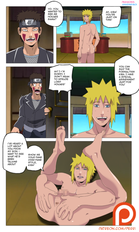 perrisprinkle:Minato invites Kiba over to see why Naruto’s...