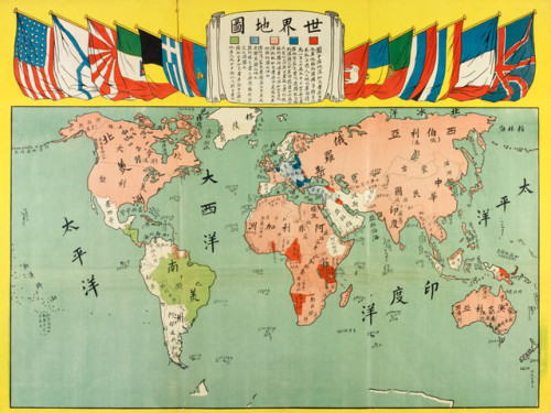 greatwar-1914:Surrounded on every side: A Chinese map shows the...