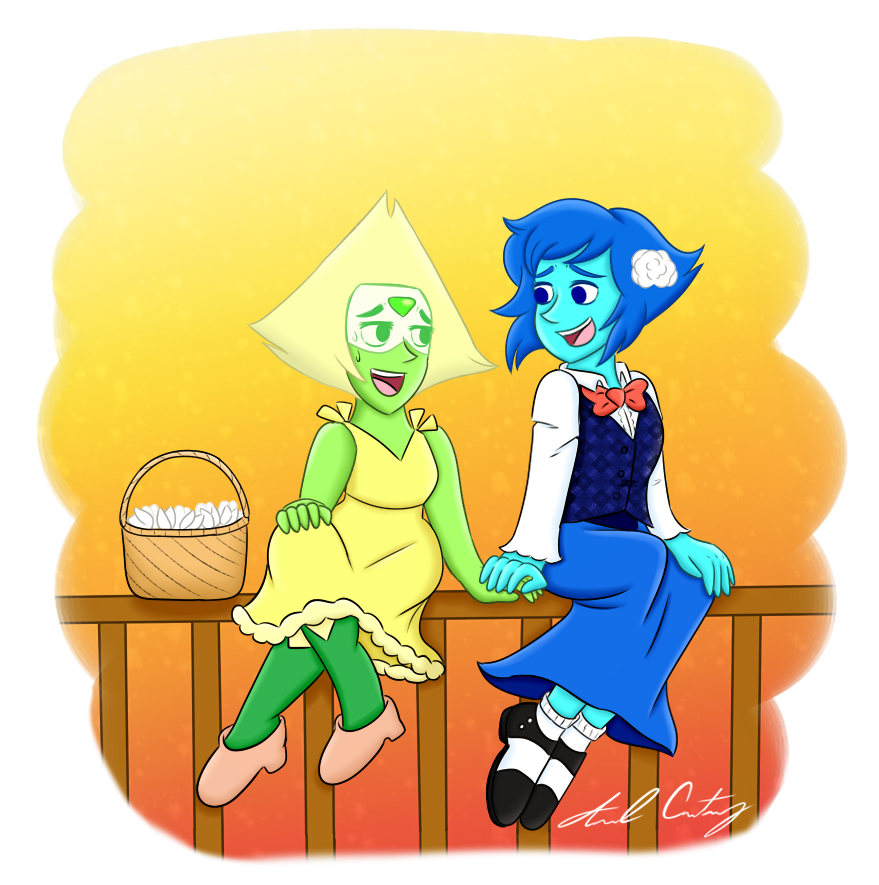 I saw so much art of Lapis staying with her wife instead of leaving so I decided to join in with the idea.. :B I also wanted to draw Peridot in her cute dress OwO Change Your Mind was AMAZING!! And my...