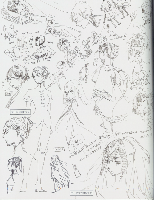 amilia-tan:So I scanned in the 3 new illustrations, sketches,...