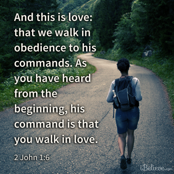 Image result for image of 2 John 1:6