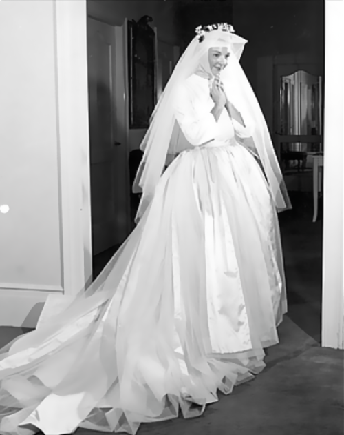 OperaQueen - Mary Martin in her Mainbocher wedding gown, as...