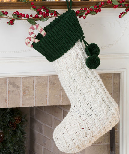 Free Crochet Christmas Stocking Patterns In Red Red Heart Yarns