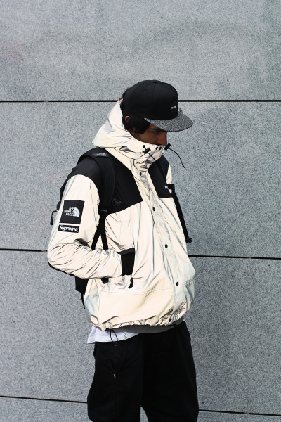 the north face x supreme reflective jacket