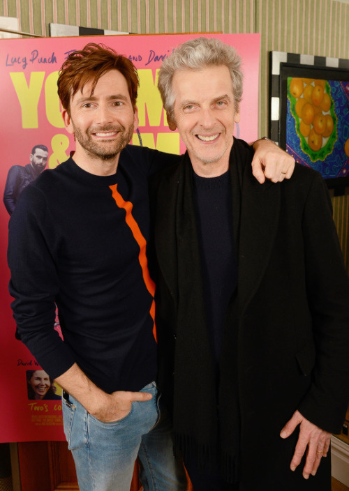 David Tennant with Peter Capaldi attending a special screening...