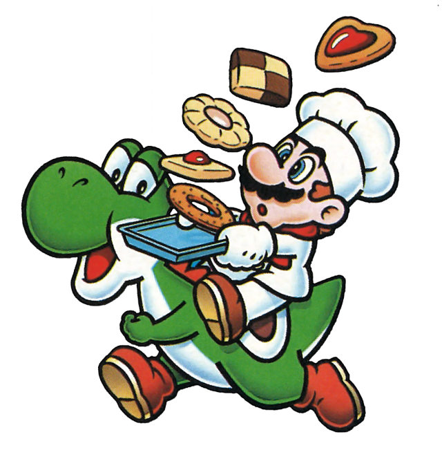 The Video Game Art Archive - Chef Mario and Yoshi from Yoshi’s cookie ...