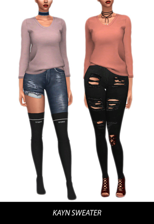 frostsims4: KAYN SWEATER*Tumblr*20 swatches;custom...