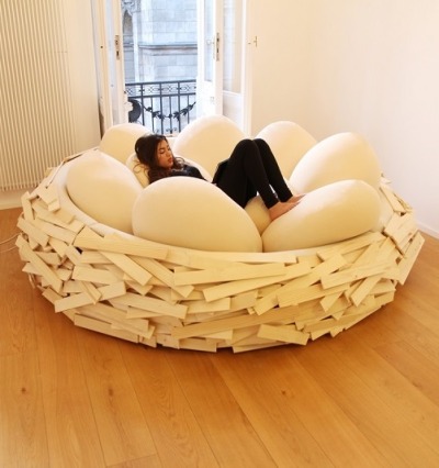 cubebreaker:<br /><br />Available in four sizes, OGE Creative’s Giant Birdsnest bed fuses furniture and playground, making it the perfect hatching spot for new ideas.<br />